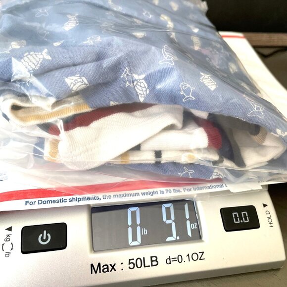 Janie & Jack Baby Bundle Lot 3 Rompers 0-3 Months Striped & Fish Print - Picture 14 of 14